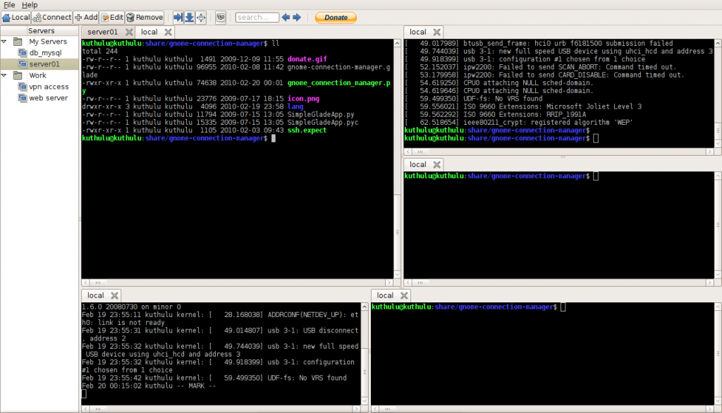 Gnome Connection Manager – Tabbed ssh connection manager for gtk+ ...