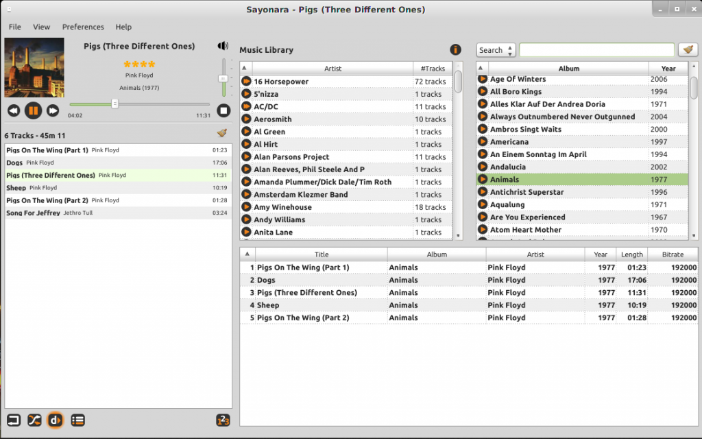 Sayonara – A small, clear and fast audio player for Linux | Ubuntu Geek
